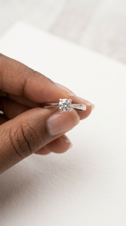 Solitaire zirconium Blanc