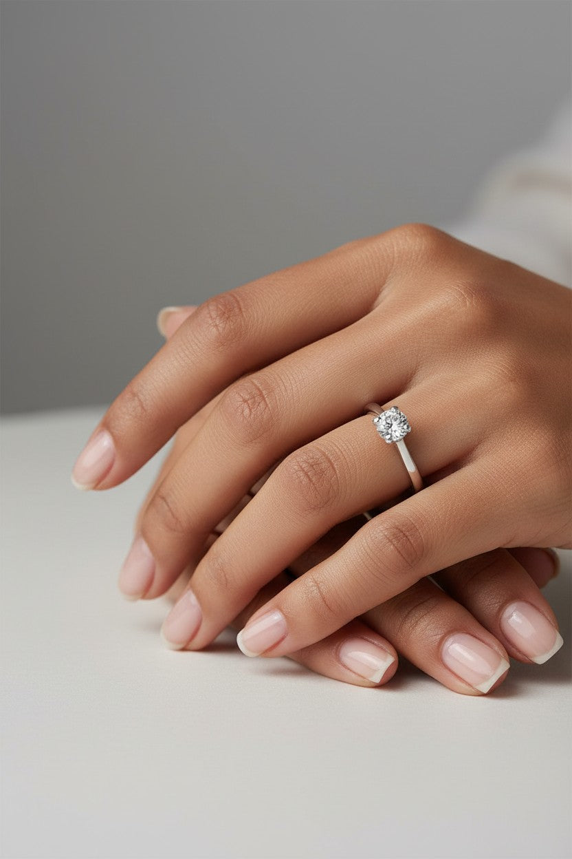 Solitaire zirconium Blanc