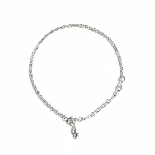 Bracelet en argent 925, en maille corde