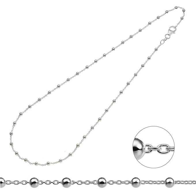 Collier chaîne perlée