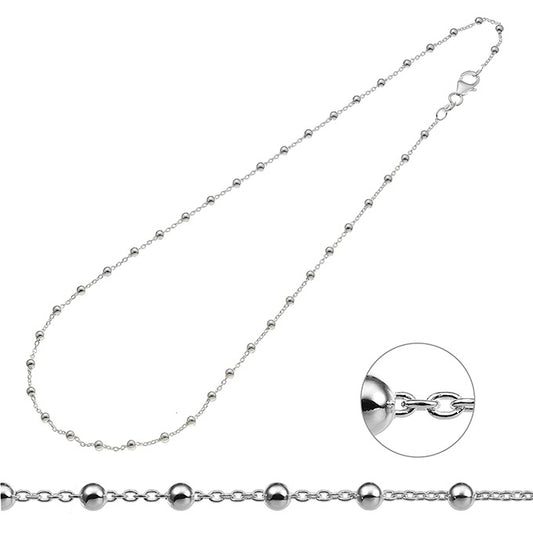 Collier chaîne perlée