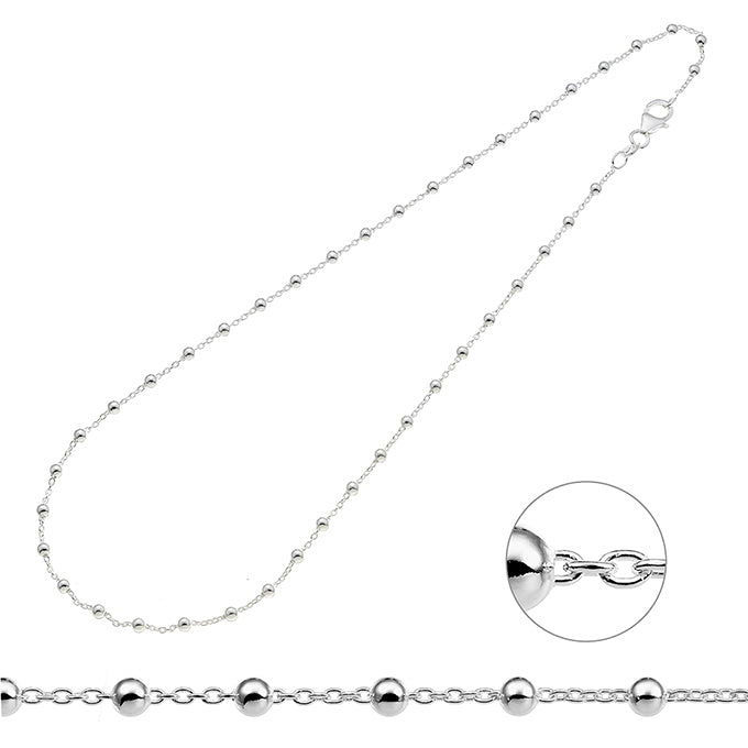 Collier chaîne perlée