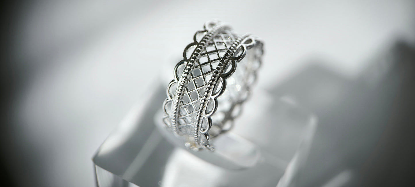 Bague dentelle réglable