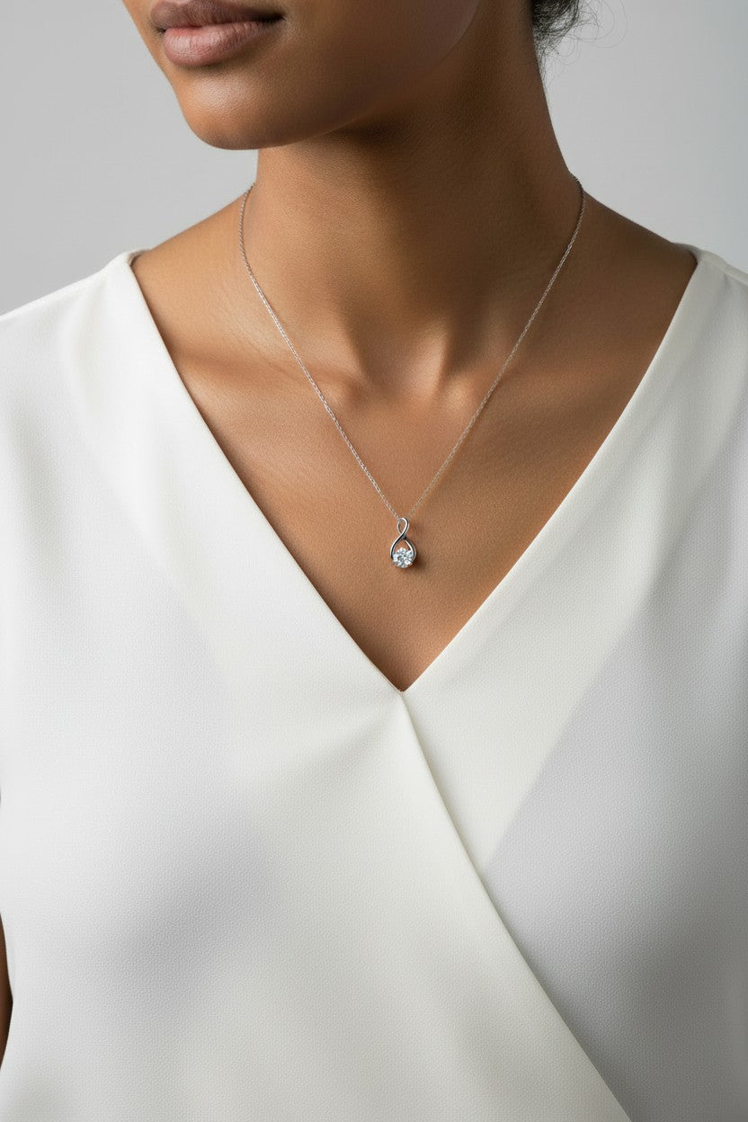 Collier infini Zircone