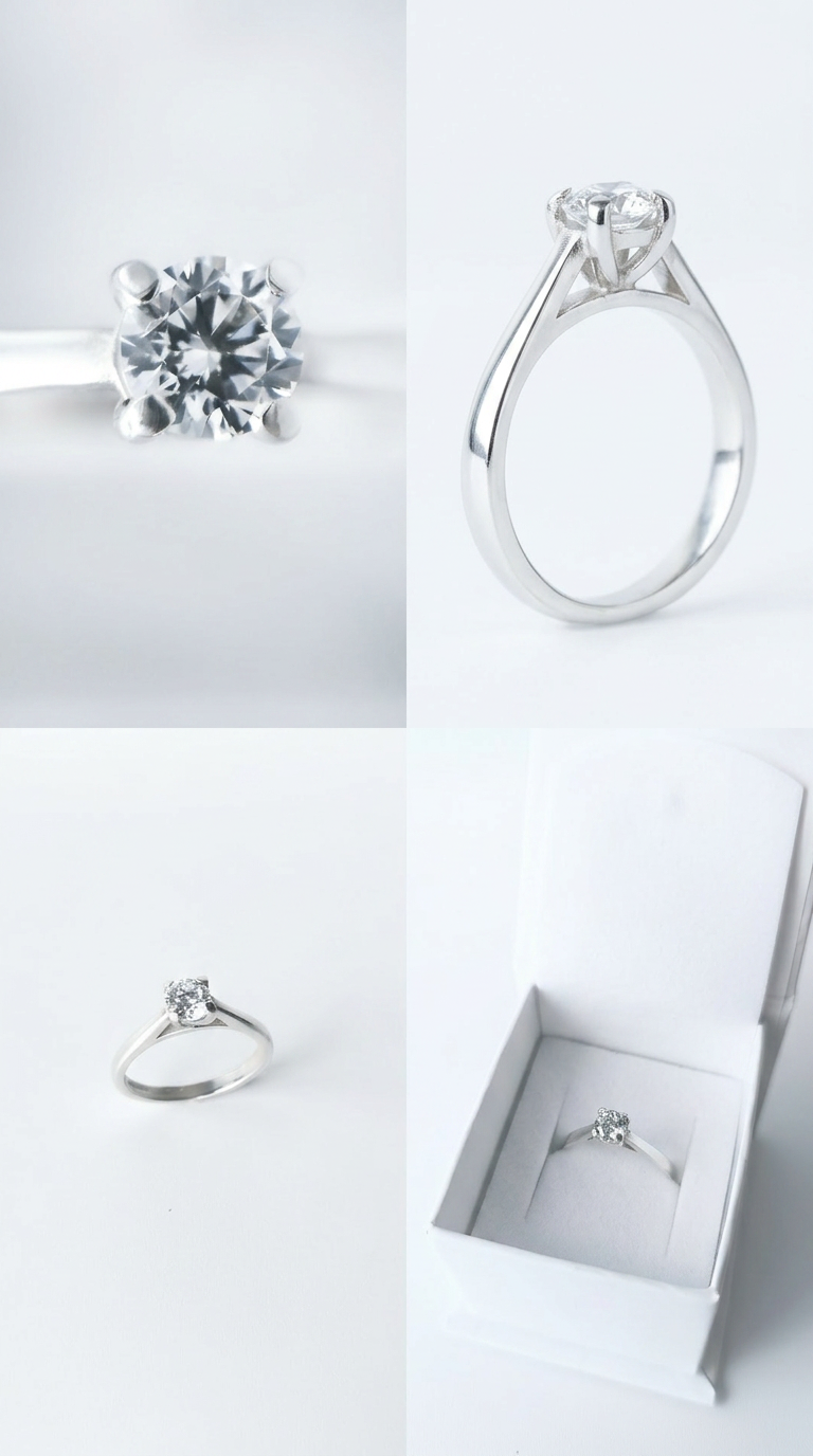 Solitaire zirconium Blanc