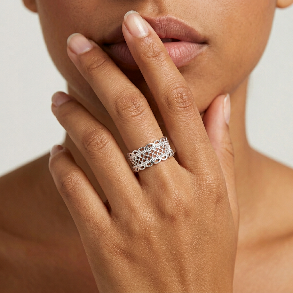 Bague dentelle réglable